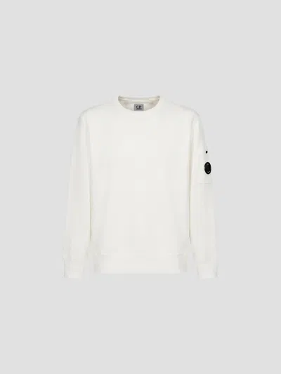 C.p. Company Cp Company Creshirt Mini Sweatshirt In White