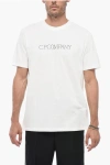 C.P. COMPANY CREW NECK COTTON T-SHIRT WITH EMBOSSED LOGO