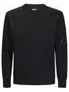 C.p. Company Crew Neck Merino Wool Sweater In Black