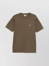 C.p. Company Crew Neck Patch Cotton T-shirt In Brown