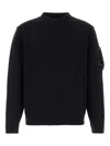 C.p. Company Crewneck Wool Sweater In Gold