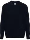 C.p. Company C.p.company Wool Crewneck Sweater In Blue