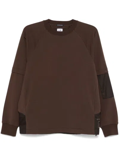 C.p. Company Crew Neck Sweater In Brown