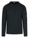 C.p. Company Knitwear Crew Neck In Fleece Knit In Black