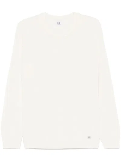C.p. Company Crew-neck Sweater In Neutrals