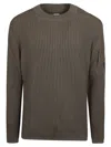 C.p. Company C. P. Company Man Sweater Khaki Size 44 Wool, Acrylic In Walnut