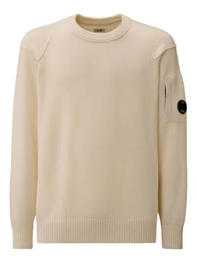 C.P. COMPANY C.P. COMPANY CREW NECK SWEATER WITH UNIQUE SLEEVE PATCH