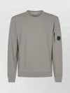 C.p. Company Diagonal Raised Fleece Crew Neck Lens Sweatshirt In Gray