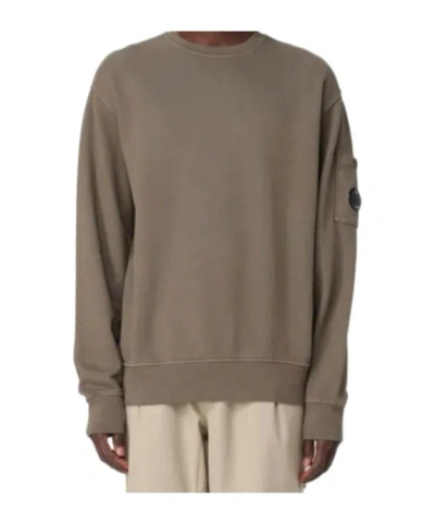 C.p. Company Crew Neck Sweatshirt In Brown