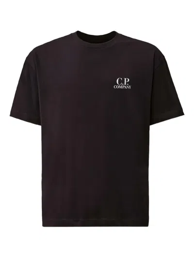 C.p. Company Logo-print Short-sleeve T-shirt In Black