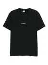 C.p. Company Crew Neck T-shirt With Logo Cp Company In Black