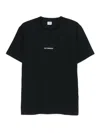 C.p. Company Crew Neck T-shirt With Logo Cp Company In Black
