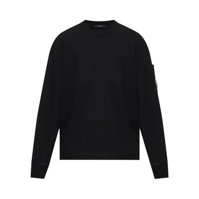 Pre-owned C.p. Company Crewneck Lens Sweatshirt 'black' | Men's Size M