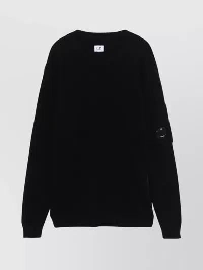 C.p. Company Crewneck Sweater Detachable Accessories In Blue
