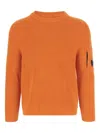 C.p. Company Crewneck Sweater In Orange