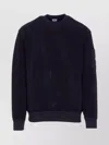 C.p. Company Crewneck Sweatshirt Featuring Arm Pocket In Blue