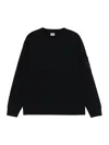 C.p. Company C.p.company Logo Cotton Crewneck Sweatshirt In Blue