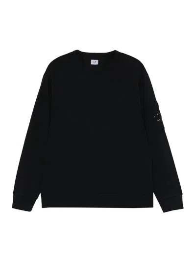 C.P. COMPANY CREWNECK SWEATSHIRT WITH DETAIL ON THE SLEEVE