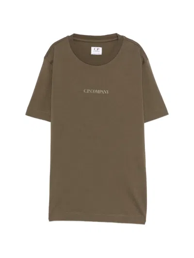 C.p. Company Kids' Crew-neck T-shirt In Brown