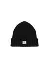 C.p. Company C.p.company Ribbed Wool Beanie In Black