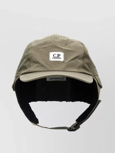 C.p. Company Chrome-r Earflap Cap In Black