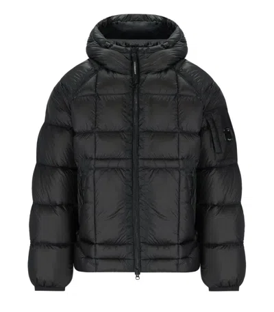 C.P. COMPANY D. D. SHELL BLACK HOODED DOWN JACKET