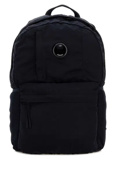 C.p. Company Dark Blue Canvas Backpack In Pink