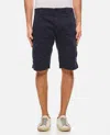 C.p. Company Sateen Stretch Cargo Shorts In Dark Blue