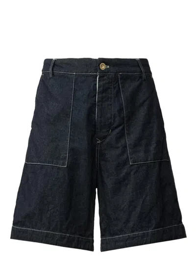 C.p. Company Dark Blue Denim Shorts