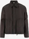 C.p. Company Dark Brown Bi-film Jacket In Black