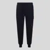 C.p. Company Utility Trousers With Elastic Waistband And Cargo Pocket In Black