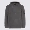 C.p. Company Hooded Crewneck Sweater Arm Patch Detail In Gold