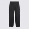 C.p. Company Utility Cargo Trousers Drawstring Hem In Black