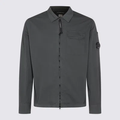 C.p. Company Dark Grey Cotton Shirt In Gray