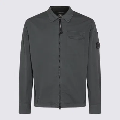 C.p. Company Dark Grey Cotton Shirt In Gray