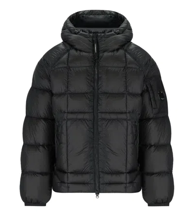 C.P. COMPANY D.D. SHELL BLACK HOODED DOWN JACKET
