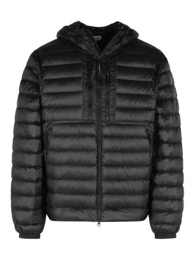 C.P. COMPANY DD-SHELL BLACK POLYAMIDE DOWN JACKET