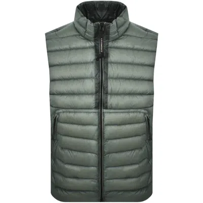 C.p. Company Cp Company Dd Shell Down Gilet Silver Blue In Green
