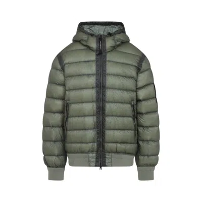 C.P. COMPANY DD-SHELL GREEN POLYAMIDE JACKET