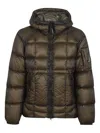 C.p. Company Matte Micro-ripstop Nylon Down Jacket In Green