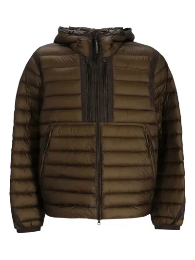 C.p. Company D.d Shell Hooded Quilted Jacket In Brown