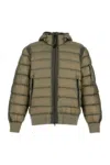 C.p. Company Army Green Nylon Down Jacket In Brown