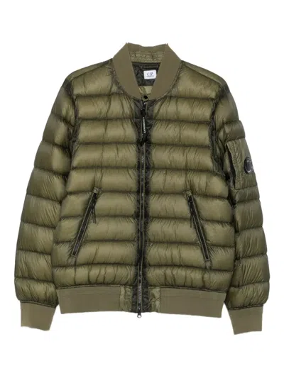 C.p. Company D.d. Shell Padded Bomber Jacket In Green