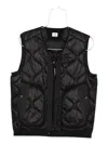 C.p. Company D.d. Shell Quilted Panelled Gilet In Black