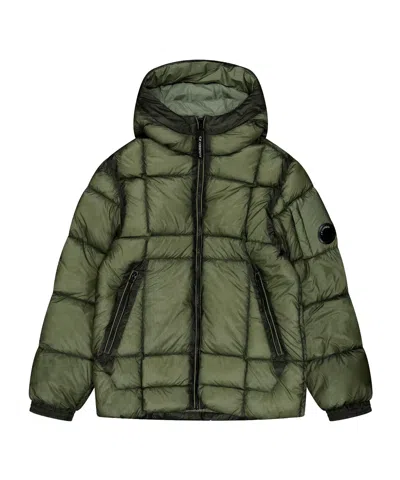 C.p. Company Kids' Dd Shell Short Puffer Jacket In Green
