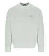 C.p. Company Diagonal Fleece Blue Fox Sweatshirt In Blue