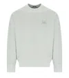 C.p. Company Diagonal Fleece Blue Fox Sweatshirt In Green