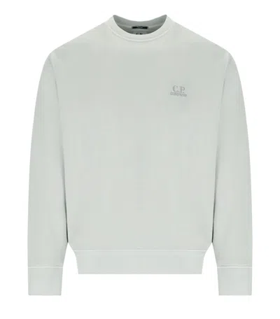 C.P. COMPANY DIAGONAL FLEECE BLUE FOX SWEATSHIRT