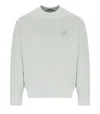 C.p. Company Diagonal Fleece Blue Fox Sweatshirt In Grey