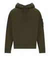 C.p. Company Hooded Long Sleeve Sweatshirt With Arm Pocket In Brown